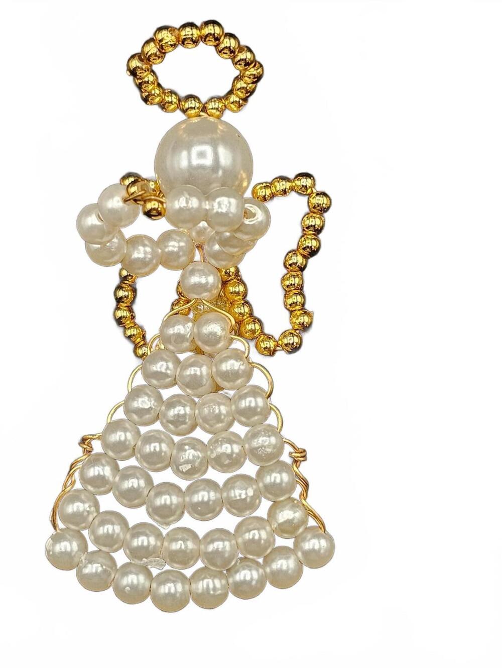 Pearl Beaded Angel Pin